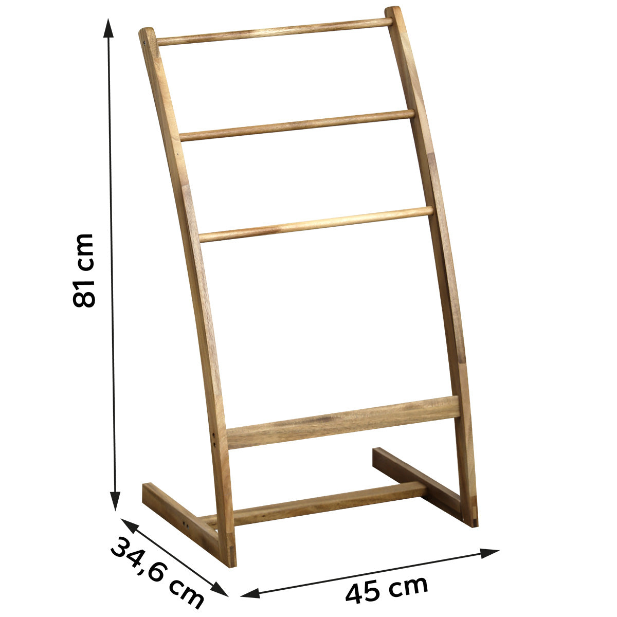 Suport prosoape cu 3 brațe - Acacia