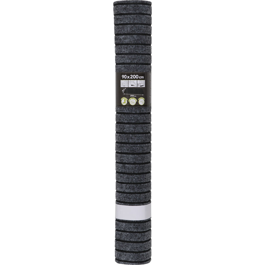 Preș de Intrare Exterior Rolled 90X200CM Poliester - Gri - Preș - Softambient